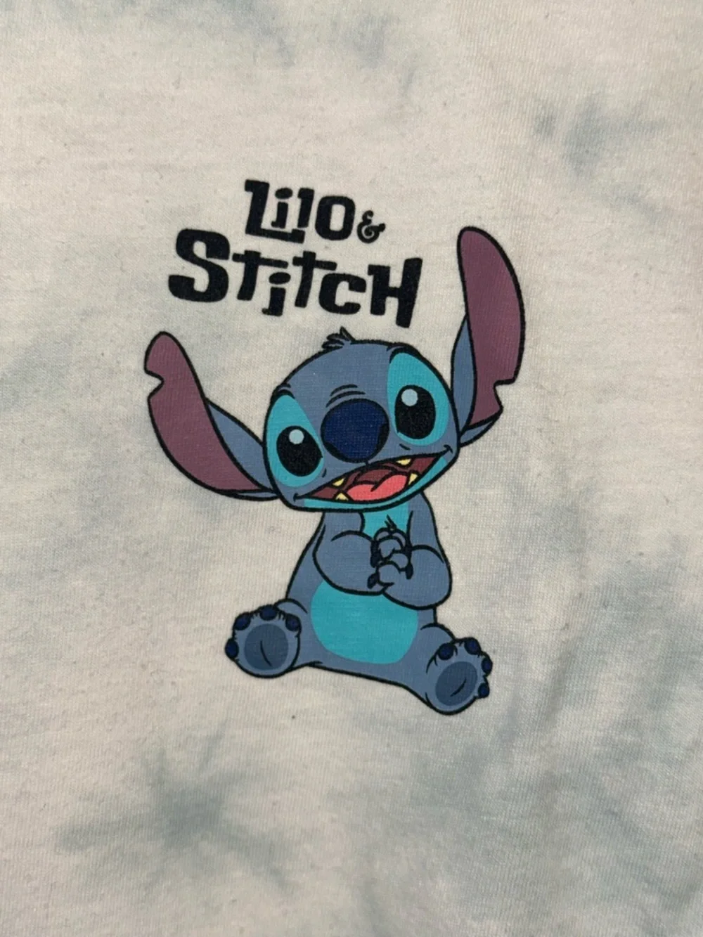 Disney Lilo & Stitch Tie Dye Long Sleeve Polo Shirt XL Cute Casual